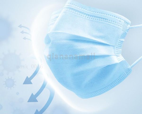 

2fpa stock in disposable mask 3 layers blue face p 1pcs masks ordinary 50pcs pack black