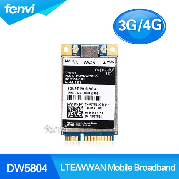 

разблокированный беспроводной dw5804 4g lte / wwan mobile broadband 01yh12 e371 pci-e 3g/4g card wlan wcdma модуль модем для dell