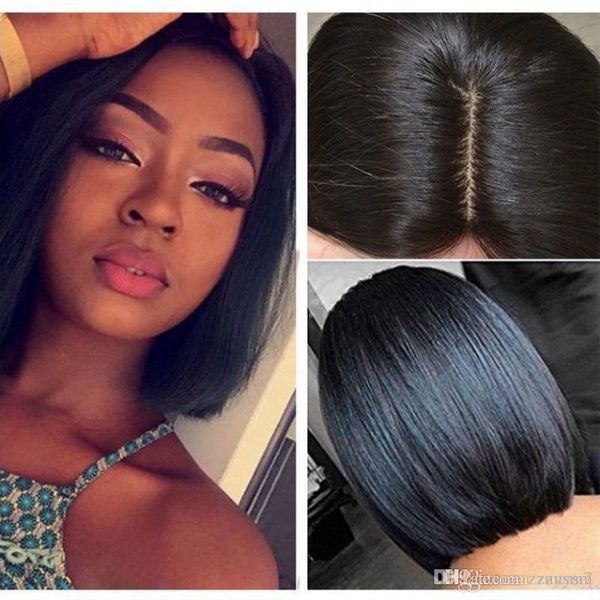 

european and american fashion ladies black short straight hair in the bobo wave head wig female chemical fiber hair wig