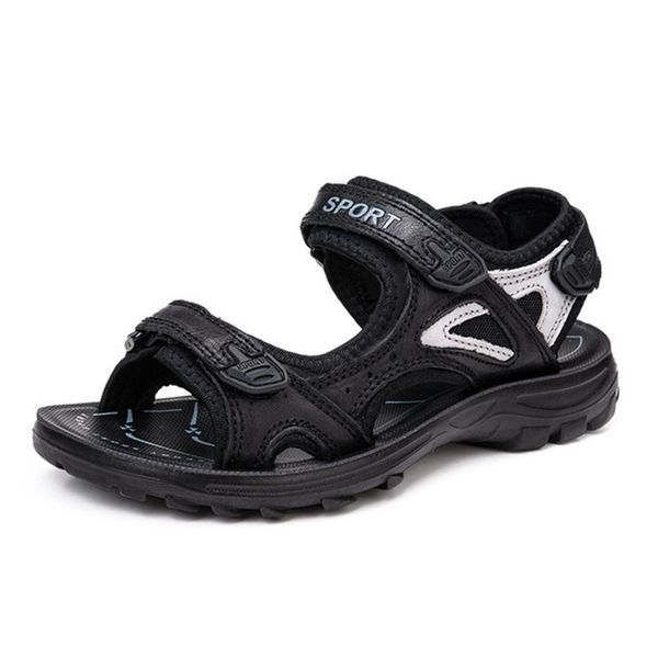 

summer genuine leather beach sandals women rubber flats 2019 outdoor hiking sandals comfort breathable woman trekking shoes