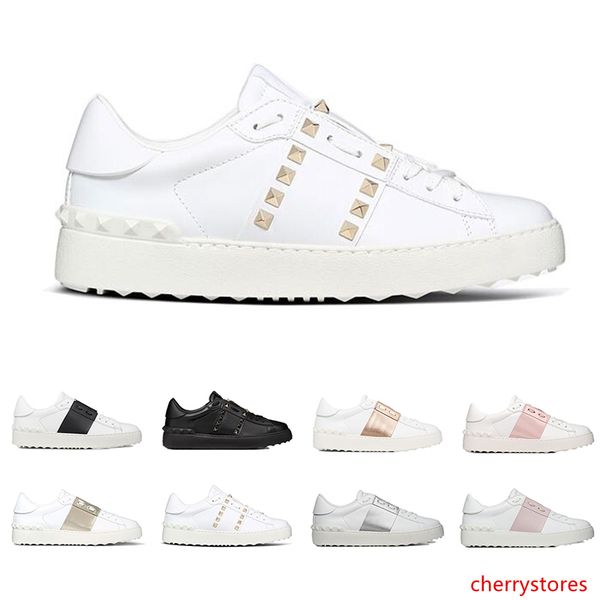 

with designer shoes fashion luxury sneakers for men women white black red genuine leather casual shoe jogging walking with