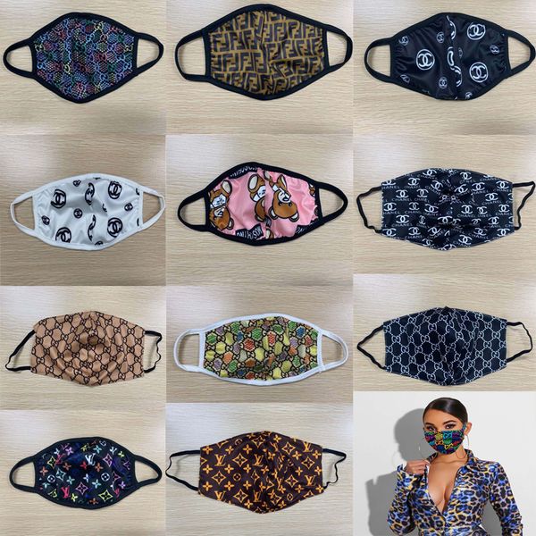 

wholesale designer brand face masks washable breathable ultraviolet-proof mask trendy print reusable windproof anti-dust cycling outdoor