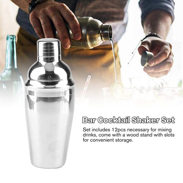 

12шт нержавеющей стали шейкер смеситель вина martini boston shaker set barware набор для bartender drink party bar инструменты