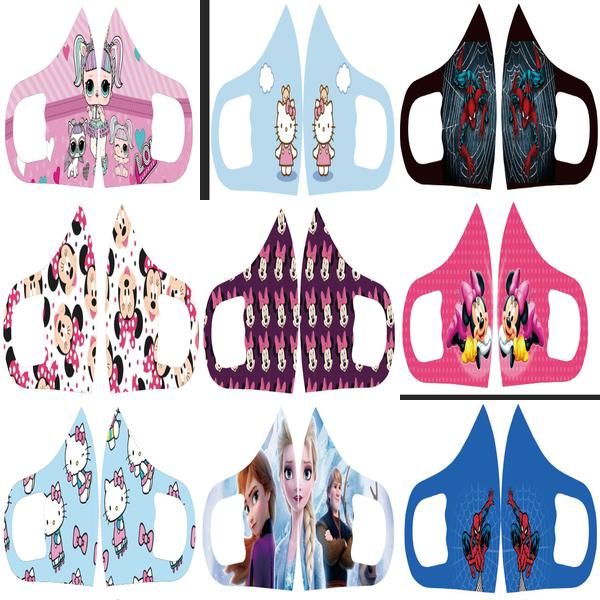 

cover mask washable mask cloth cartoon reusable mouth kids face stretch face character face nose dhl mask protection pyyxc otsweet, Black