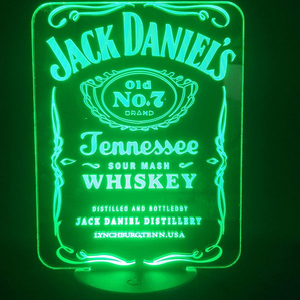 

3d lamp foreign wine jack daniel's touch sensor present for for birthday decoration dropship led night light lamp