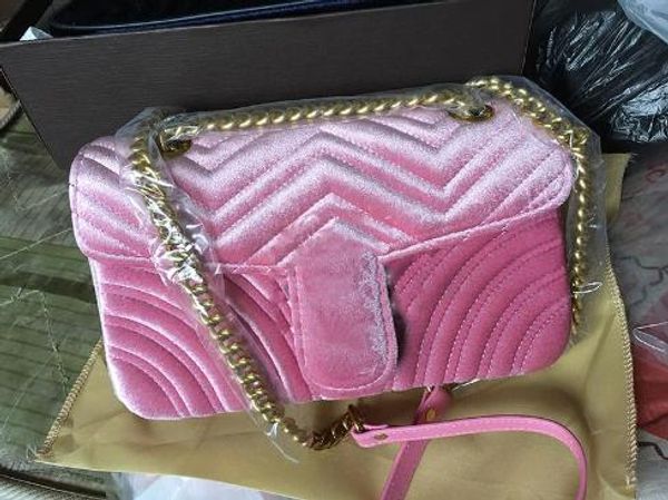 

Free Shipping Top Quality Luxury Brand handbags women gold chain strap Velour tote bag shoulder bags crossbody bag female bags velvet bag