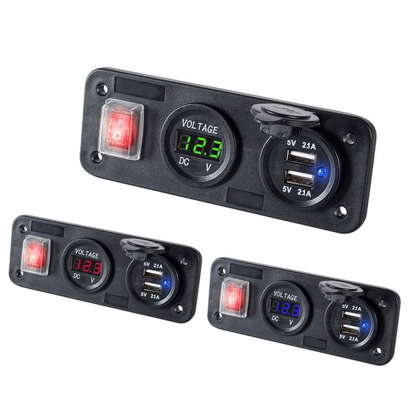 

dual usb авто прикуривателя разветвитель с led 12v двойная розетка адаптер usb зарядное устройство с сигареты автомобиля свет