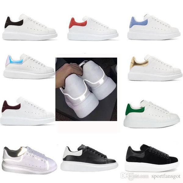 

2020 new 3m designer shoes white transparent fashion oversize luxury sneakers leather shoes leather shoes increase luxury men and women, Black
