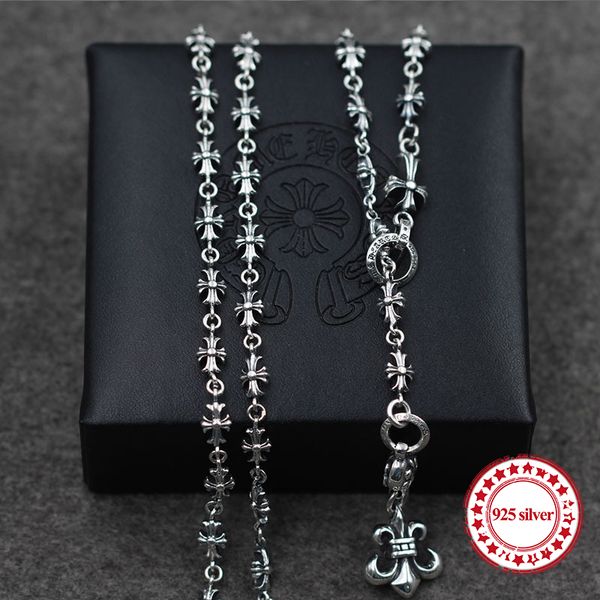 

s925 sterling silver necklaces pendants retro personality classic fashion punk style cross anchor necklace pendant lover's gift 2019