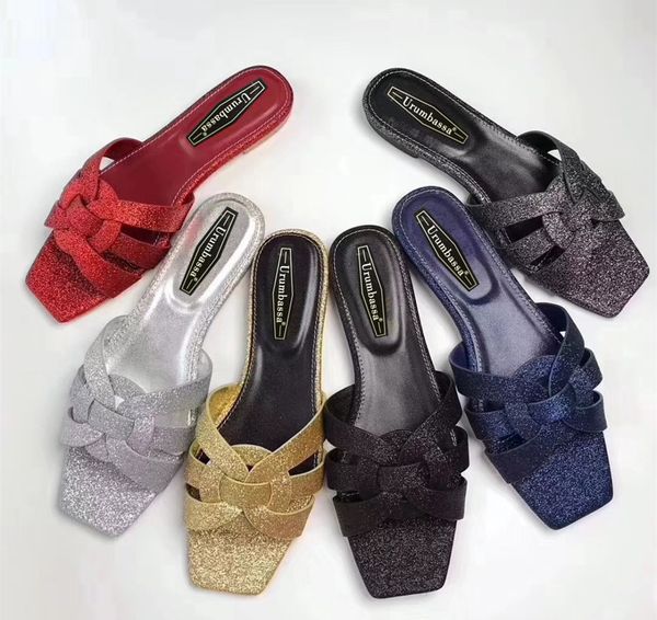 

2018 summer cow leather flat sandals chic women slippers shoes eu35-41 by515, Black