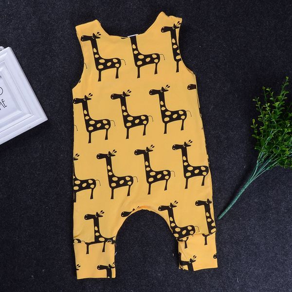 

2018 brand new 0-24m cute newborn baby boy girl romper sleeveless cartoon animal cotton romper jumpsuit outfits kid jumpsuit summer clothes, Blue