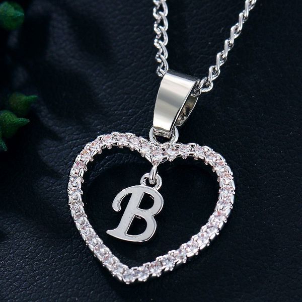 Wholesale Wholesale White Gold Plated Letter K Necklace 26 Letters ...