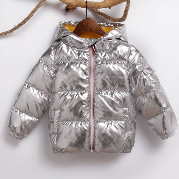 

fashion girls/boys winter jacket kids down cotton coat waterproof snowsuit gold silver warm boys jacket hooded parka girls coats, Blue;gray