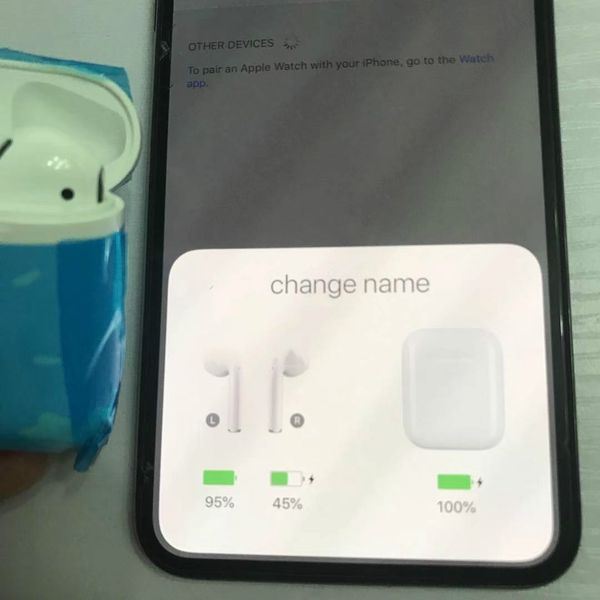 

2019 2nd generation wirele charging with mart en or rename bluetooth earphone po itioning rename earphone h1 chip