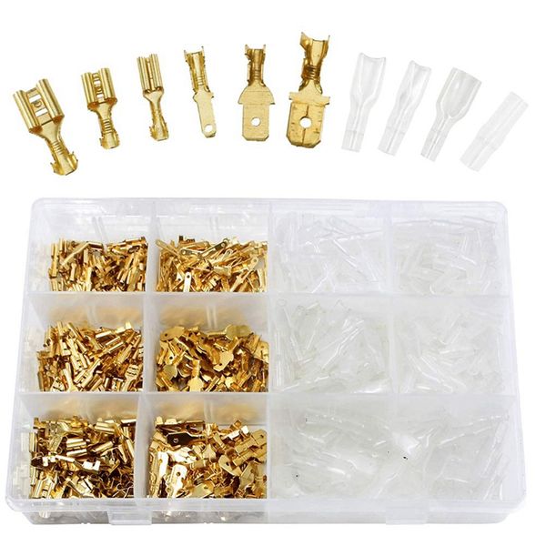 

360 set male and female hood wiring electrical terminal block with insulated sleeve combination 3 type 2.8mm 4.8mm 6.3 mm quick