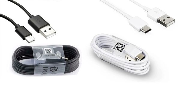 Быстрая зарядка 1.2M 4ft Тип C Зарядное устройство USB-кабель с заплетенным для Samsung Galaxy S8 S9 S10 Plus Примечание 7 8 9