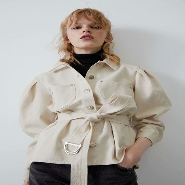 

2020 fashion white belt europe america tie belt waist blouses women turn down collar shirts elegant single breasted f, Black;brown