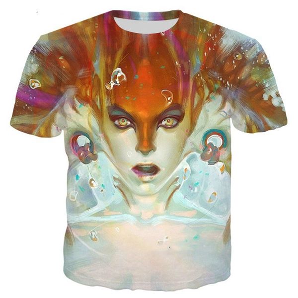 

new fashion men/woman game dota 2 hero naga funny 3d print t-shirt casual short sleeve funny t shirt tees t-shirt bb16, White;black