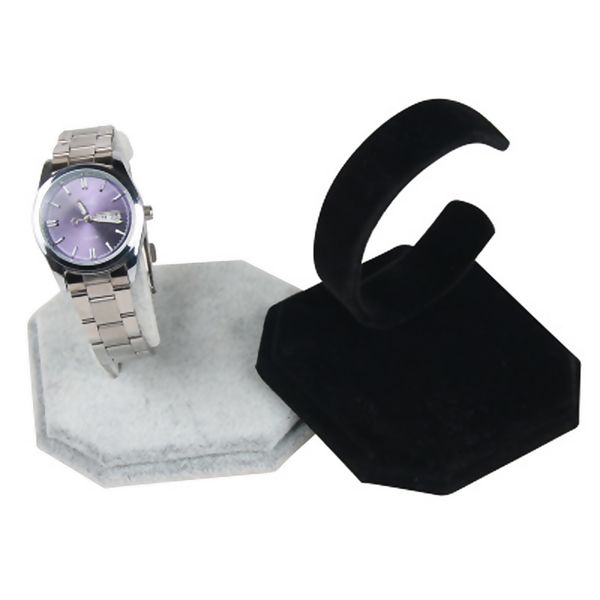 

velvet c type jewelry bracelet bangle watch display rack stand, Pink;blue