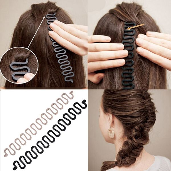 21cm Hair Styles Maker Tr Tool Hair Accories Bands Diy Hair Disk Easy Simple For Women Girls Sell With Card Feather Hair Accessories Childrens Wedding