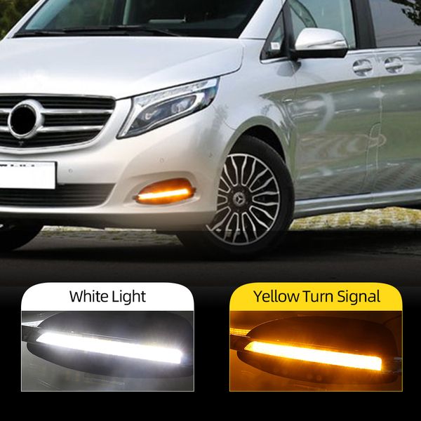 1 par para MERCEDES BENZ V-CLASS VITO V250 V260 2016 2017 2018 2019 LED Daytime Running Light Car Acessórios Drl Neve Lâmpada