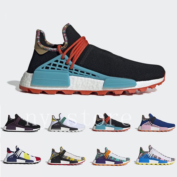 

2019 Inspiration Core Black Human Race Shoes Solar Pack Hi Res Red Men Women Pharrell Williams HU Pale nude Sun Glow des chassures