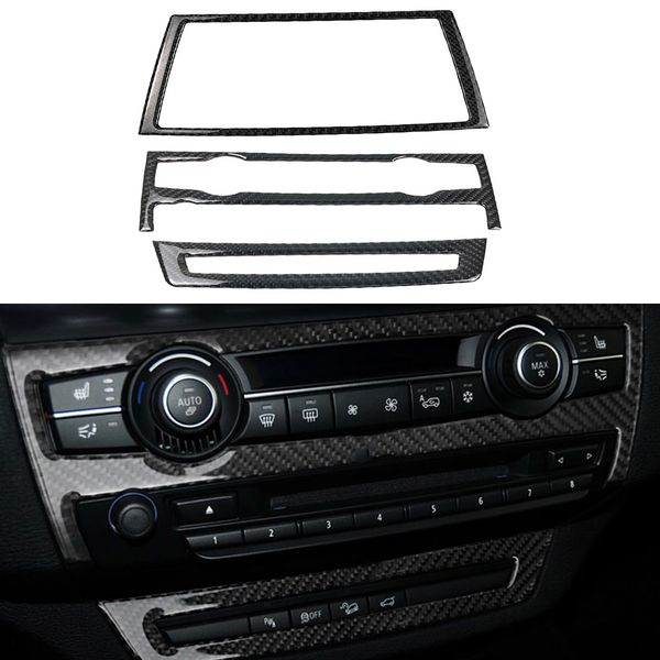 

carbon fiber gps navigation control panel cover frame for bmw e70 e71 x5 x6