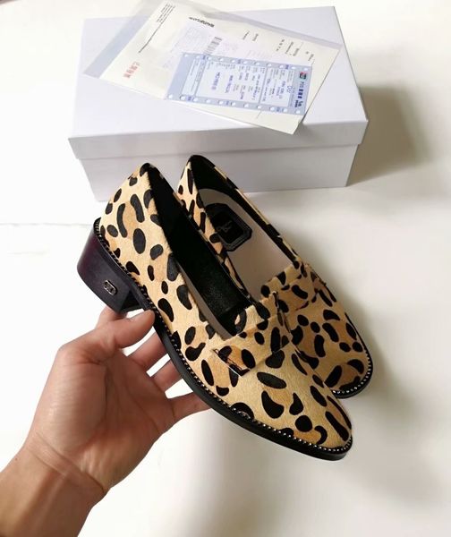 Classic Brand Leopard Loafers Comfortable Womens Wedding Bridal