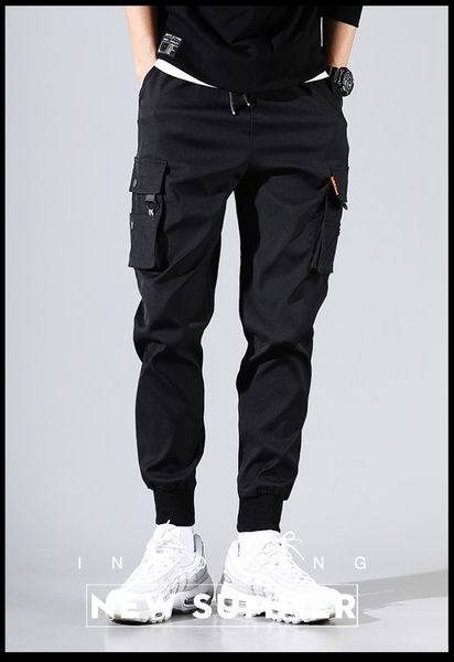 

2019 Hot Street Casual Mens Harem Pants Spring Autumn Ninth Pants Pencil Fashion Pants Male Cargo Loose Trousers