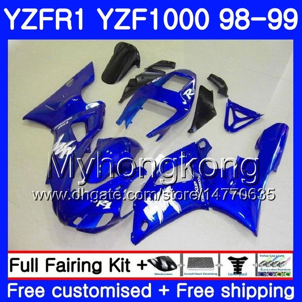 Carrozzeria per YAMAHA YZF R 1 YZF1000 YZF-R1 1998 1999 Telaio 235HM.42 YZF-1000 YZF R1 98 99 YZF 1000 YZFR1 98 99 Corpo carenatura Stock blu caldo