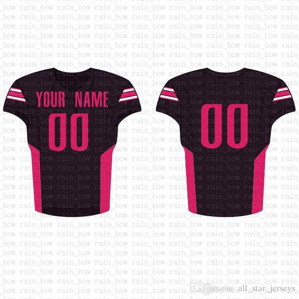 

2019 new custom football jersey mens embroidery logos 100% stitched sale 26, Black;red