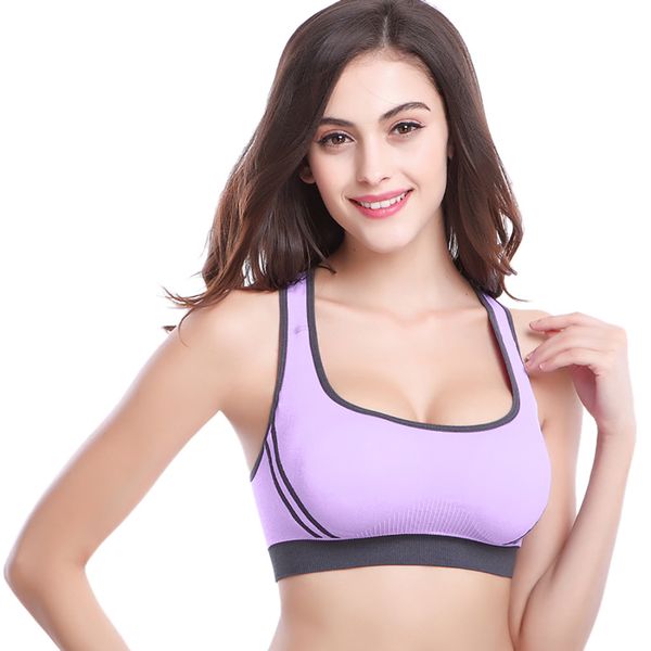 

the latest fashioned women's fashion underwear sports bra yoga without steel ring quick dry running fitness woman underwear, White