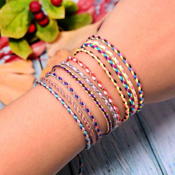 

браслет 5шт лаконичный хлопок веревка friendship для женщин мода boho handmade шарм wrap pulseras femme armband dropshipping, Golden;silver