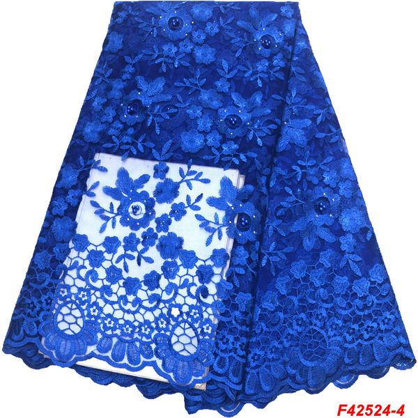 

горячая распродажа африканский тюль кружевной ткани высокого качества королевский синий бисером сетка нигерийский кружевной ткани вышивка фр, Black;white