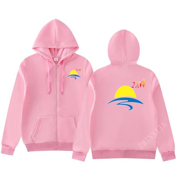 

2xa $ new men's and women's jacket fashion letter printing hip hop street clothing jacket outdoor men's windproof hooded, Black;red