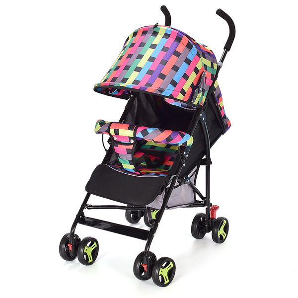 

baby trolley can sit can lie light folding stroller shock four-wheel er tong san che high landscape stroller