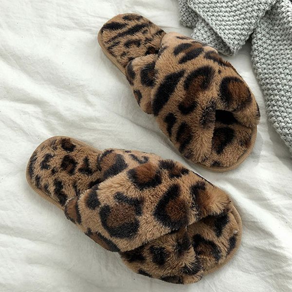 

slippers winter women house faux fur fashion warm shoes woman slip on flats female slides black pink cozy home furry