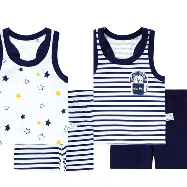 

song suit baby summer striped male baby sleeveless vest t-shirt vest t-shirt