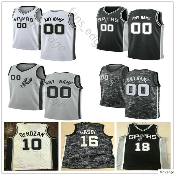 

printed custom basketball 4 derrick white 22 rudy gay 7 trey lyles 18 marco belinelli 11 bryn forbes 5 murray jerseys, Black;red