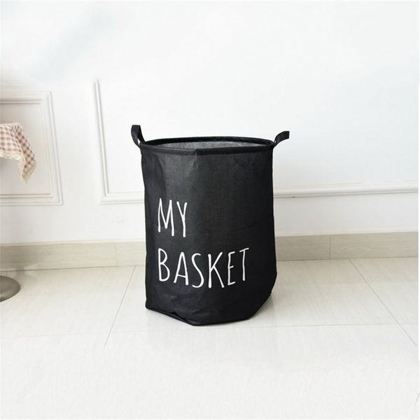 

modern home cotton linen dirty clothes storage barrel basket large size thick bathroom sundries kids toys storage organizer