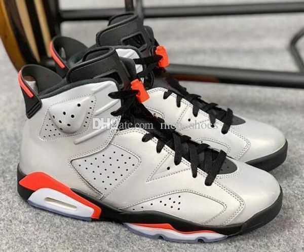 

2019 6s jsp 3m reflective infrared bugs bunny basketball shoes men 6 silver black infrared sports sneakers high quality