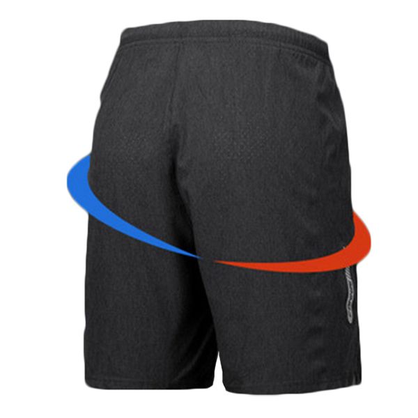 

running shorts men training marathon quick dry fitness gym solid sport shorts with pocket plus size quick dry jogger, Black;blue