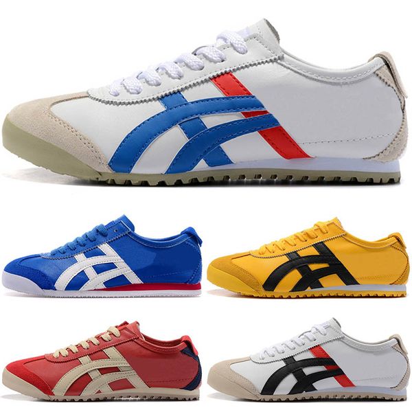 

gel asic onitsuka tiger mexico 66 shoes womens trainers mens tennis athletic shoes triple white black grey yellow red gold sport sneaker, White;red