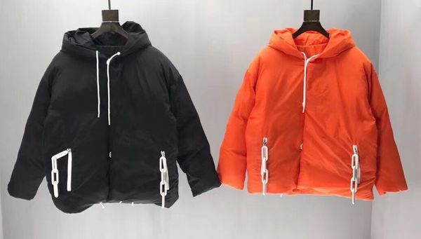 

women's hooded cotton-padded clothes oversized loose men's thick cotton padded coat student hip hop wind large size coat 2019 new, Black