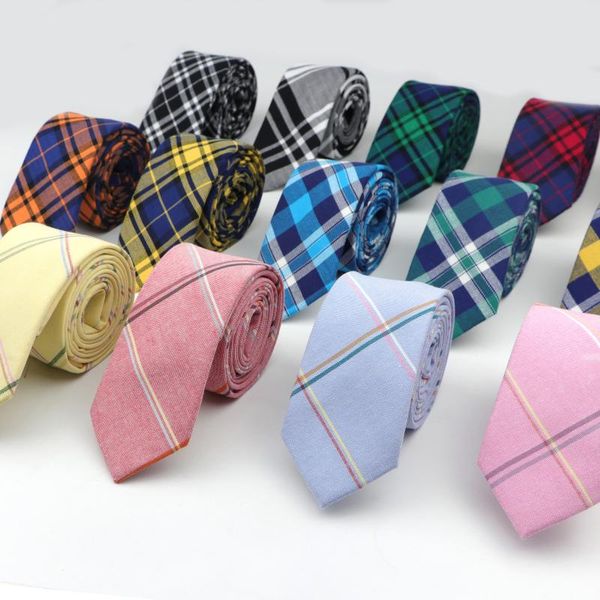 

6cm width england striped plaid soft mens 100% cotton necktie business wedding cravat, Blue;purple