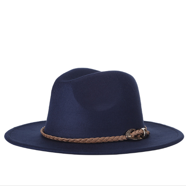

brand winter autumn imitation woolen women men ladies fedoras jazz hat european american round caps bowler hats, Blue;gray