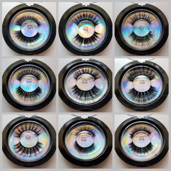 

28 tyle individual mink la he 3d faux mink eyela he long invi ible thin band tage la he curl oft exten ion circle colorful box