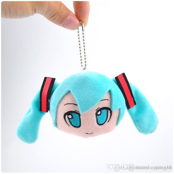 

good new 3" 7.5cm hatsune miku plush doll anime collectible stuffed dolls keychains pendants gifts soft toys