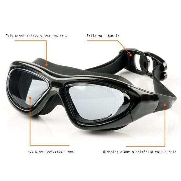 

swimming goggles fashion big box hd anti-fog silicone swimming goggles goggles