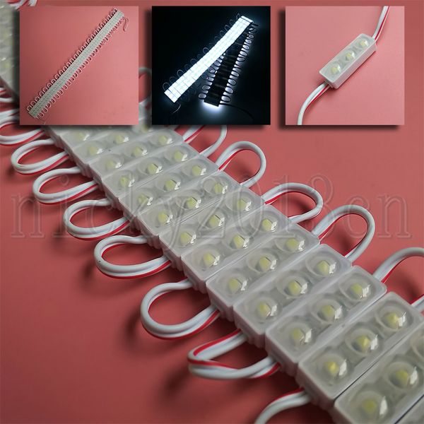 

12v 2835 led module light strip lamp tape 3leds mini small size injection cover ip65 waterproof cold white for front window letter sign
